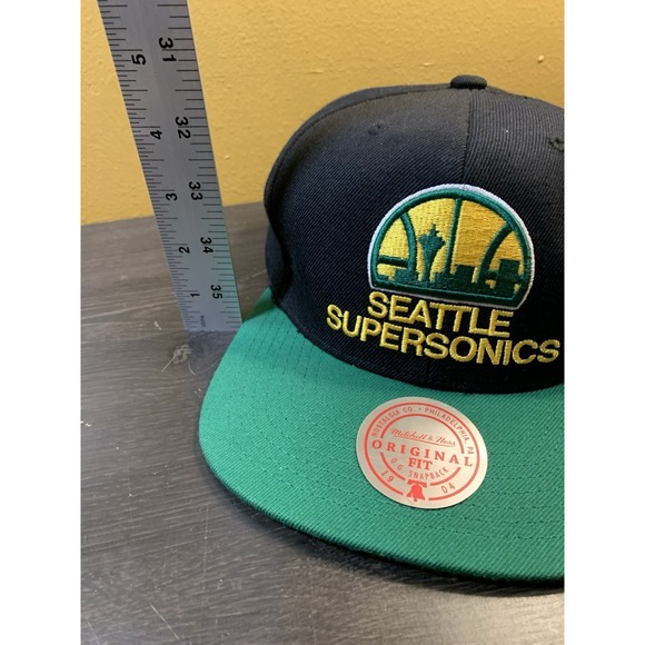 Seattle SuperSonics Sonics Mitchell & Ness NBA Snapback Hat Cap MINT One Size - Picture 11 of 11